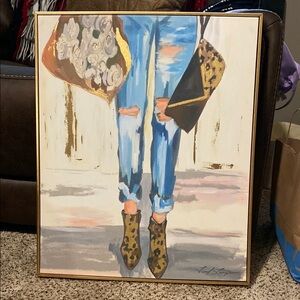 Stylish Fashion Art Print with Leopard Accents